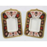 PAIR OF ROYAL CROWN DERBY PHOTO FRAMES