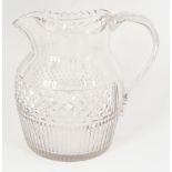 GEORGE III CORK GLASS JUG