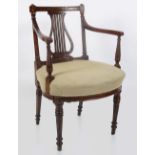 NINETEENTH-CENTURY GRAINED FAUX ROSEWOOD CHAIR