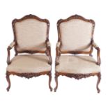 PAIR OF PERIOD CARVED GAINSBOROUGH CHAIRS