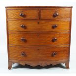 GEORGE III MAHOGANY BOW FRONT CHEST