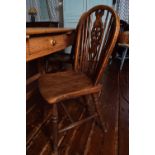 SET OF 4 19TH-CENTURY HOOPED BACK KITCHEN CHAIRS