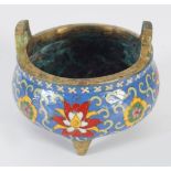 CHINESE BRONZE AND ENAMELLED CENSER