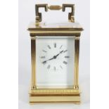 LATE NINETEENTH-CENTURY BRASS CARRIAGE CLOCK