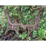 PAIR OF 19TH-CENTURY CAST IRON GARDEN SEAT ENDS