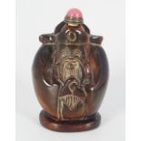 QING HORN SNUFF BOTTLE