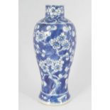 CHINESE QING BLUE AND WHITE VASE