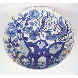 19TH-CENTURY JAPANESE BLUE AND WHITE CHARGER