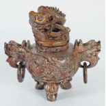 CHINESE QING SOAPSTONE CENSER