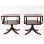 PAIR REGENCY STYLE MAHOGANY LIBRARY TABLES