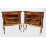 PAIR 19TH-CENTURY KINGWOOD & PARCEL GILT CABINETS