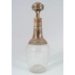 SILVER MOUNTED SHERRY DECANTER