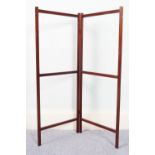 EDWARDIAN MAHOGANY FOLDING TOWEL RAIL