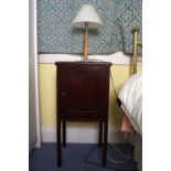 EDWARDIAN OAK BEDSIDE LOCKER