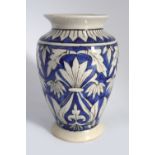 DELHI POTTERY SMALL BLUE AND WHITE VASE