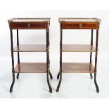 PAIR OF 19TH-CENTURY MARQUETRY ETAGERES