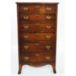 EDWARDIAN WALNUT SERPENTINE CHEST