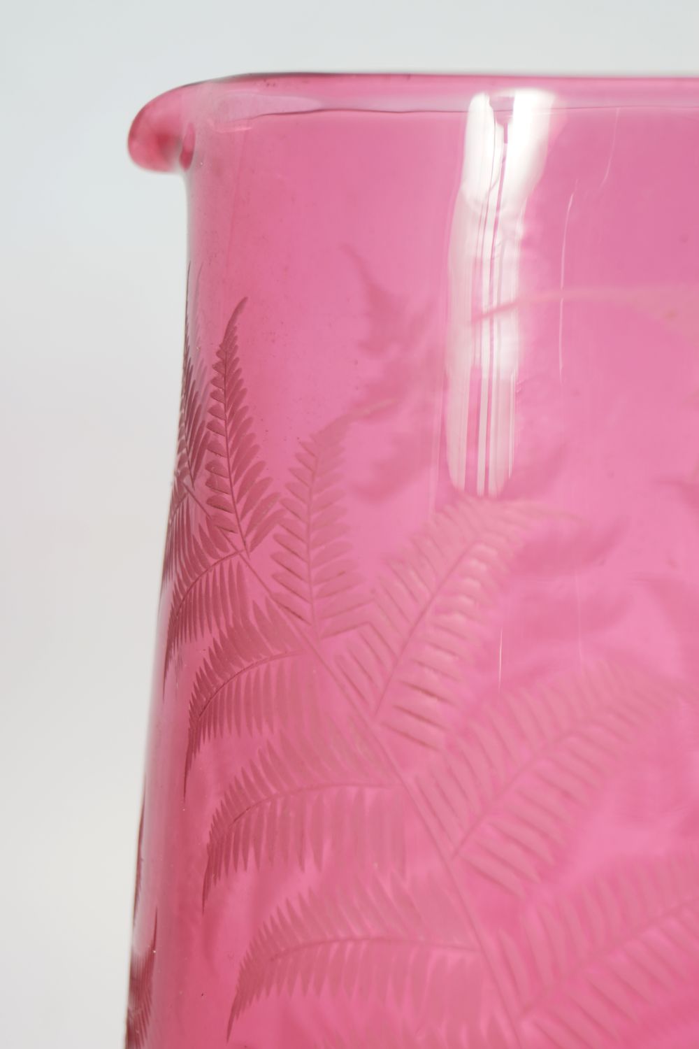 19TH-CENTURY CRANBERRY GLASS JUG - Image 3 of 3