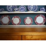 SET OF 4 19TH-CENTURY POLYCHROME PLATES