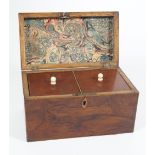 IRISH EIGHTEENTH-CENTURY YEWWOOD TEA CADDY