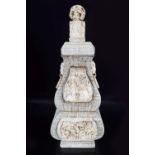 CHINESE QING IVORY CEREMONIAL VASE