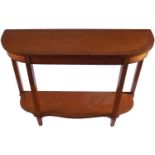 EDWARDIAN SATINWOOD AND CROSS BANDED HALL TABLE