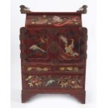 JAPANESE LACQUERED COLLECTOR'S CABINET