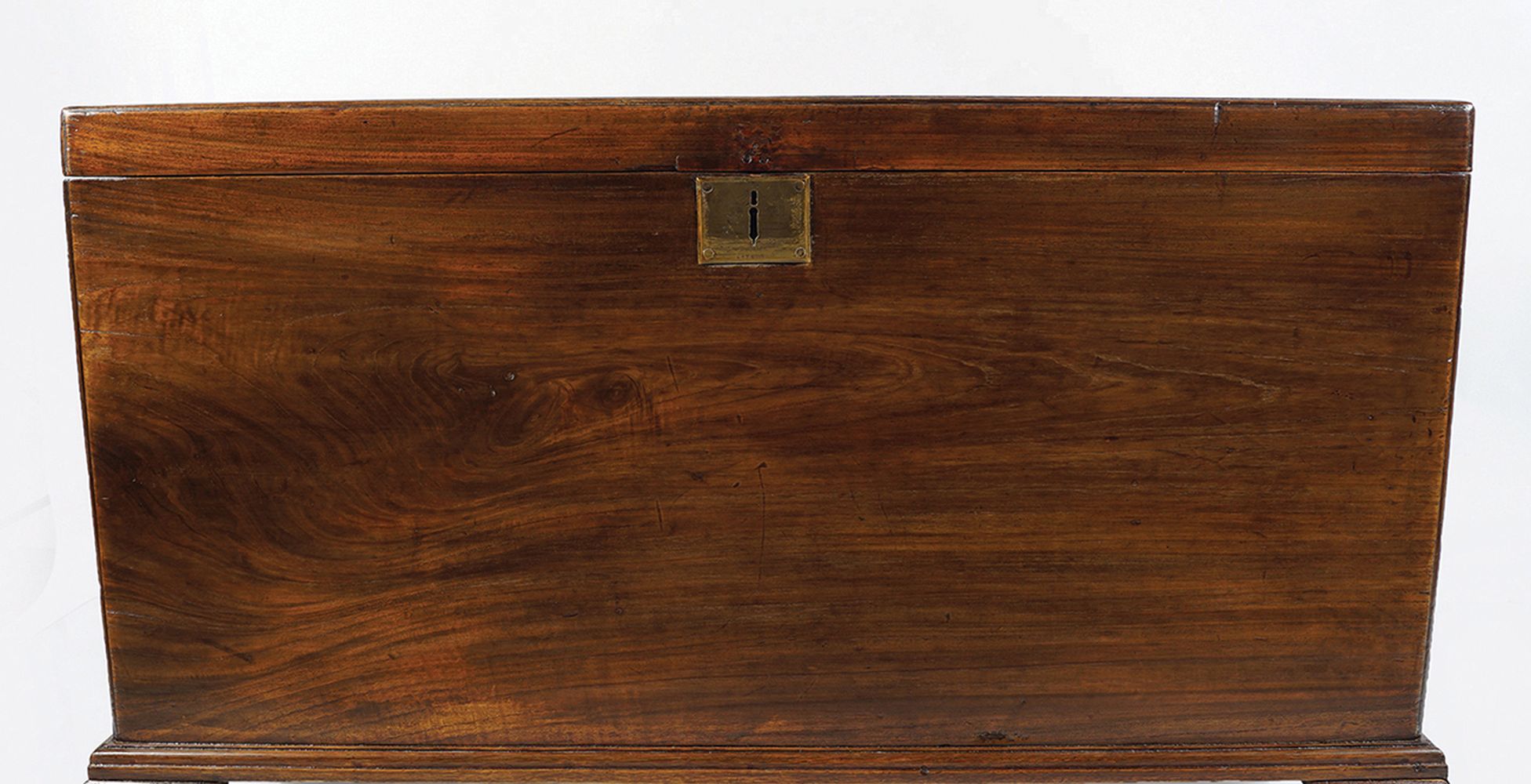 IRISH 18TH-CENTURY MAHOGANY TRUNK