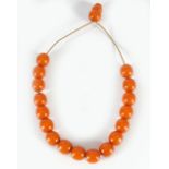 AMBER WORRY BEADS. ISLAMIC