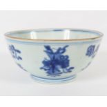 CHINESE KANGXI BLUE AND WHITE BOWL