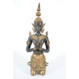 SINO-TIBETAN PARCEL GILT BRONZE GUANYIN