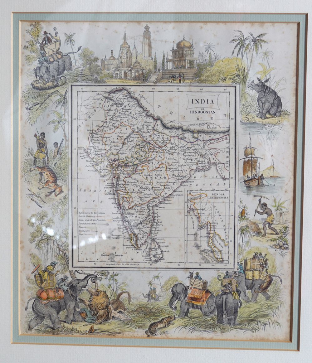 FOUR 19TH-CENTURY ILLUMINATED ORIENTAL MAPS