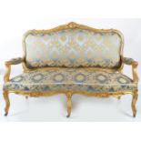 19TH-CENTURY CARVED GILTWOOD SETTEE