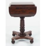 WILLIAM IV ROSEWOOD TEAPOY