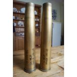 2 WWI BRASS SHELL CASES