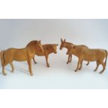 GROUP OF 4 WOODEN SCULPTURES