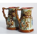 PAIR OF 19TH-CENTURY MAJOLICA JUGS