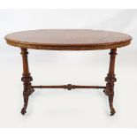 VICTORIAN WALNUT AND MARQUETRY CENTRE TABLE