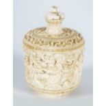 19TH-CENTURY CHINESE IVORY SNUFF BOTTLE