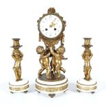 19TH-CENTURY CLOCK GARNITURE