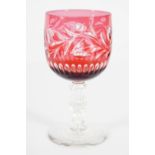 NINETEENTH-CENTURY RUBY GLASS GOBLET