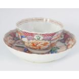 18TH-CENTURY CHINESE FAMILLE ROSE CUP AND SAUCER