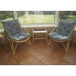 PAIR OF BAMBOO CONSERVATORY CHAIRS