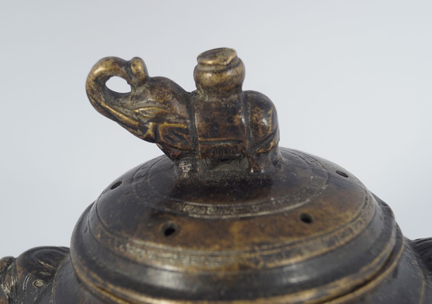 CHINESE QING BRONZE CENSOR - Image 2 of 4