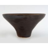 CHINESE BRONZED POTTERY BOWL