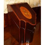 GEORGE III MAHOGANY AND SATINWOOD LETTERBOX