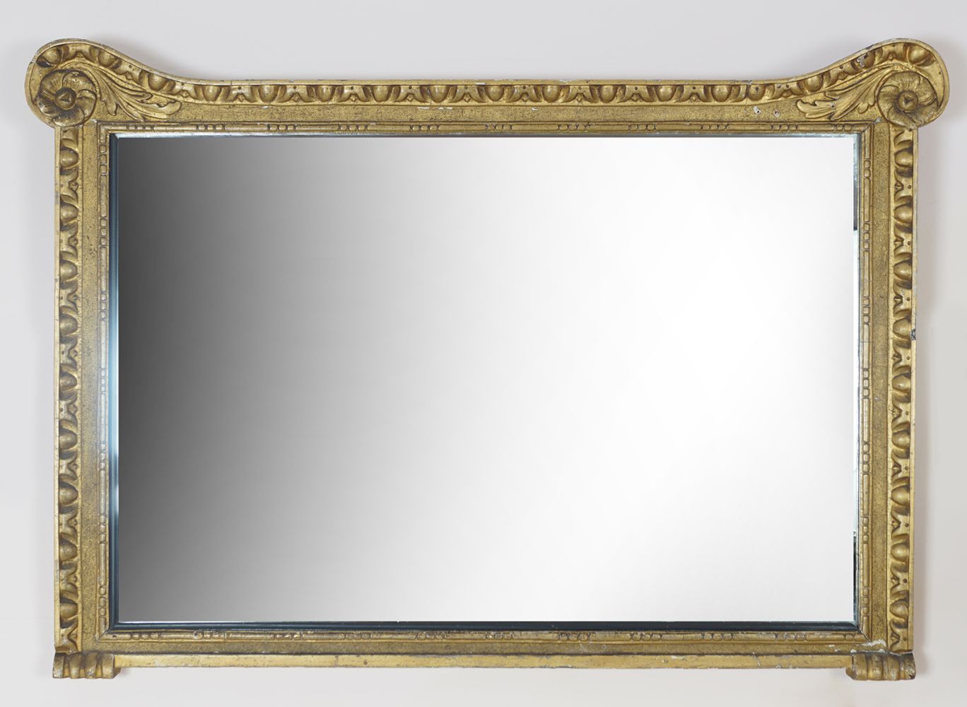 19TH-CENTURY GILT FRAMED OVERMANTLE MIRROR