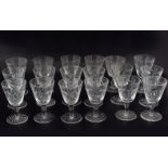 18 CRYSTAL SHERRY GLASSES