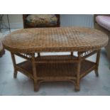 WICKERWORK CONSERVATORY COFFEE TABLE