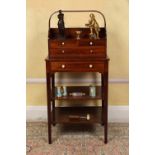 REGENCY ROSEWOOD AND INLAID CHEST ON STAND